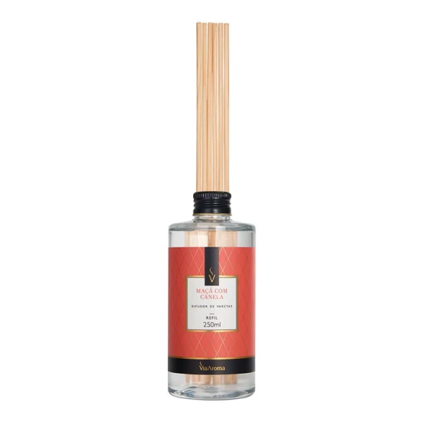 Difusor de Varetas Maçã com Canela Via Aroma - 250ml