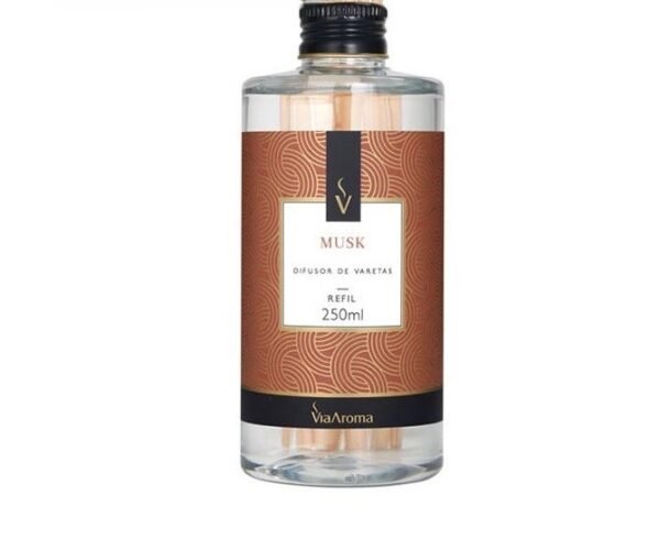 Refil Difusor de Varetas Musk Via Aroma - 250ml
