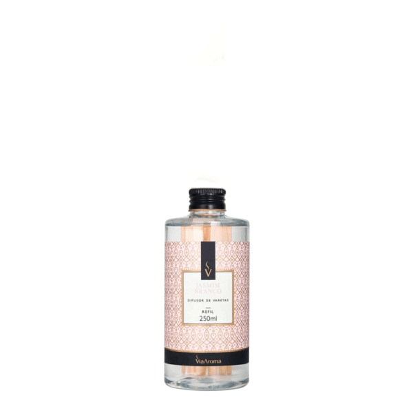 Refil Difusor de Varetas Jasmim Branco Via Aroma - 250ml